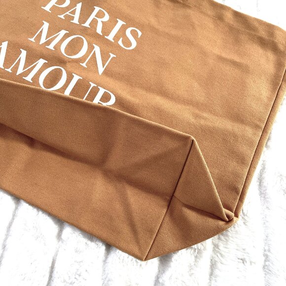 NEW Sezane Paris Mon Amour Tote (Cafe) - Picture 3 of 8